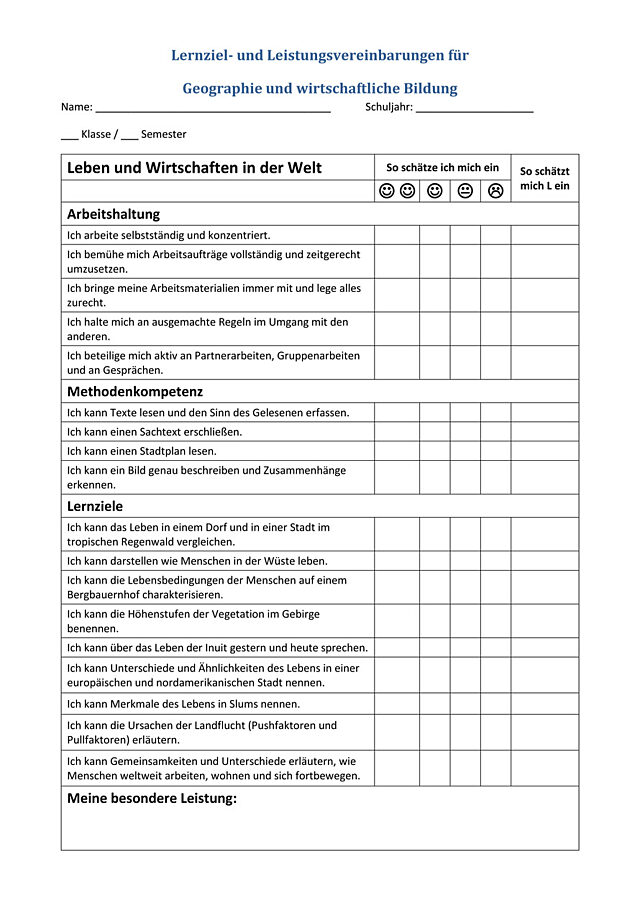 Leistungsvereinbarung