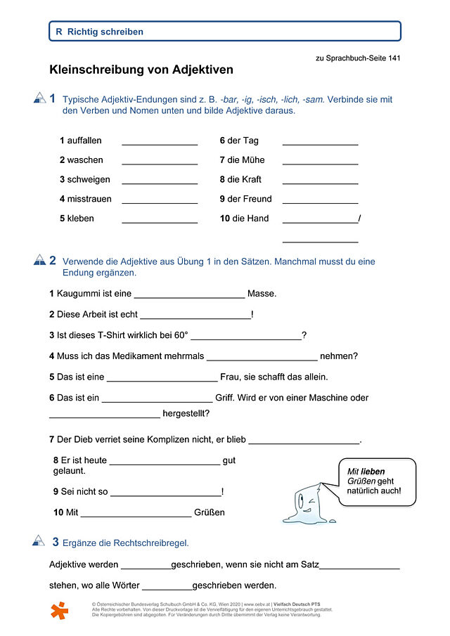 Kleinschreibung von Adjektiven