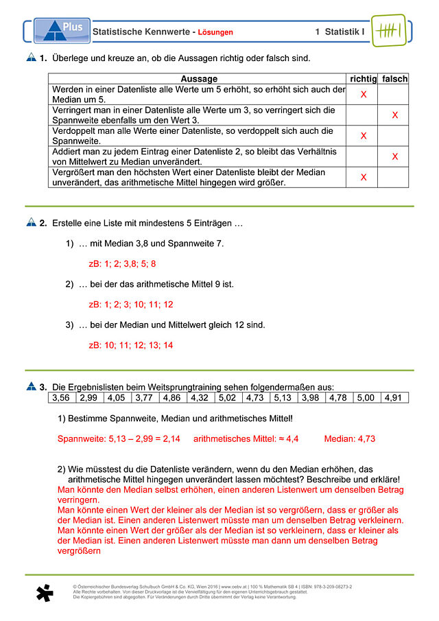 Statistische Kennwerte