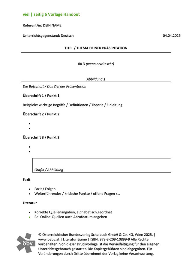 Vorlage Handout