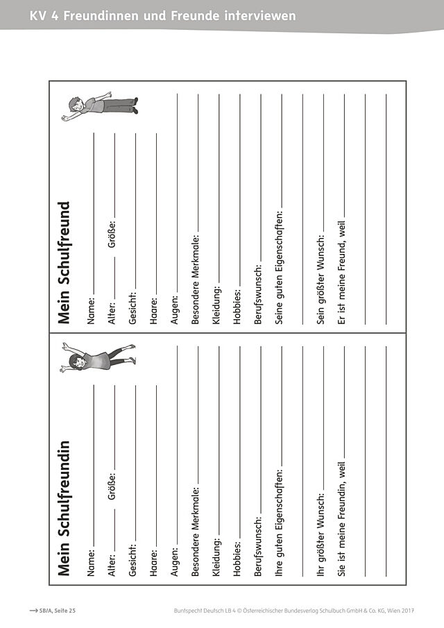Freundinnen und Freunde interviewen