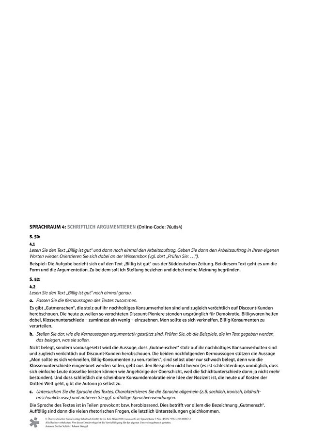 Schriftlich argumentieren