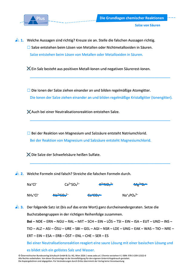 Salze von Säuren