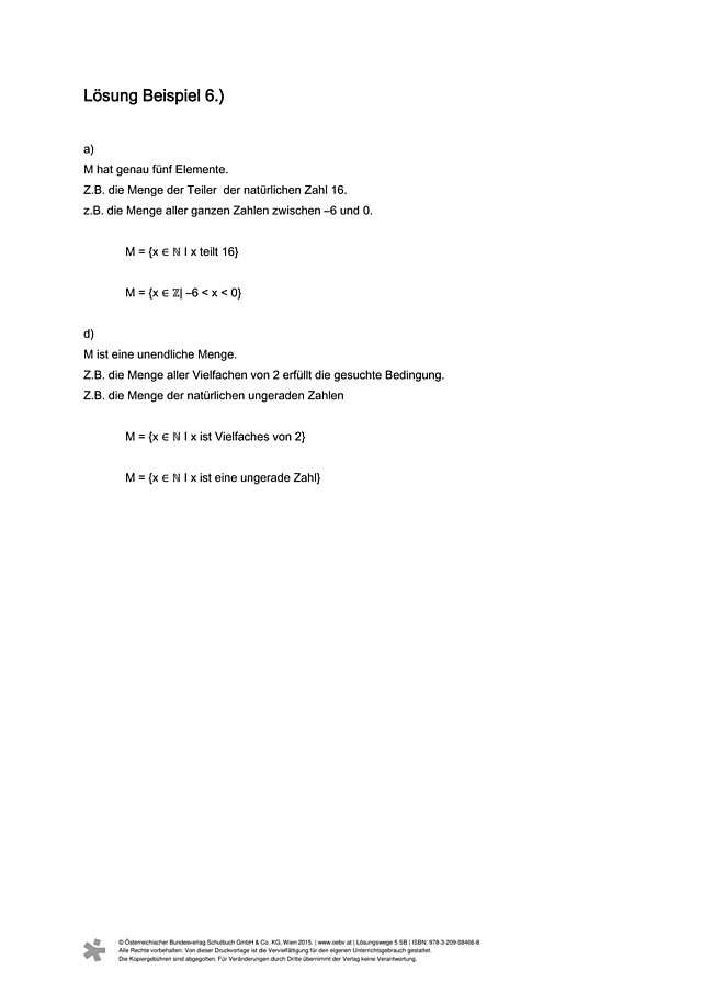 Beispiel 6 a, d