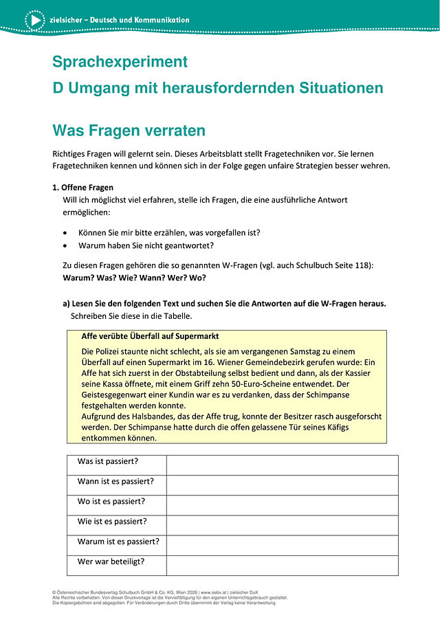 Was Fragen verraten