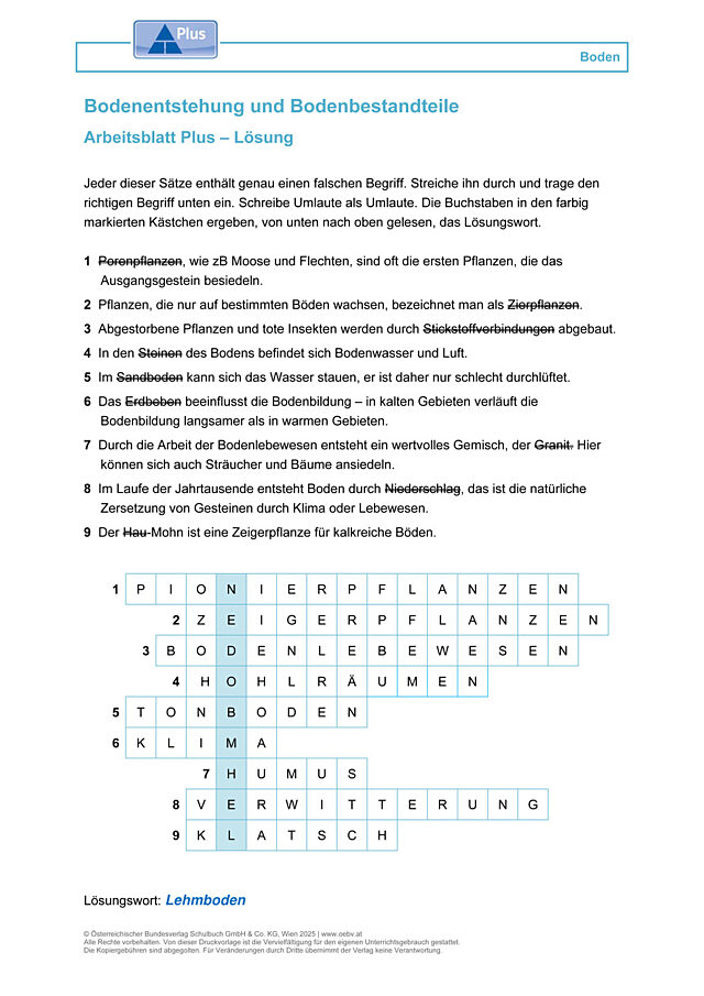 Bodenentstehung und Bodenbestandteile