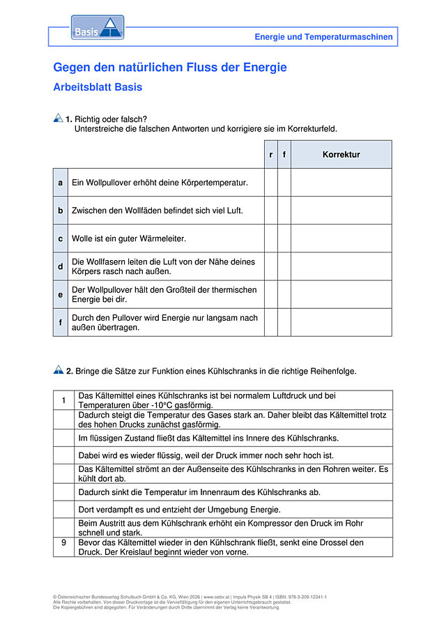 Gegen den natürlichen Fluss der Energie