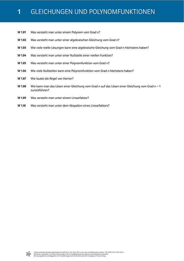 Kapitel 1: Fragen zum Grundwissen