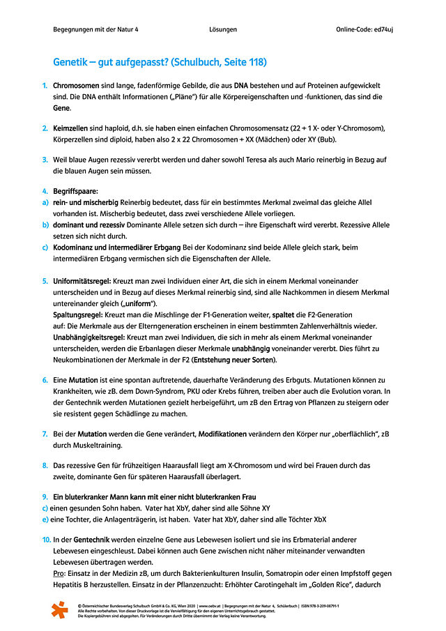 Genetik – gut aufgepasst?