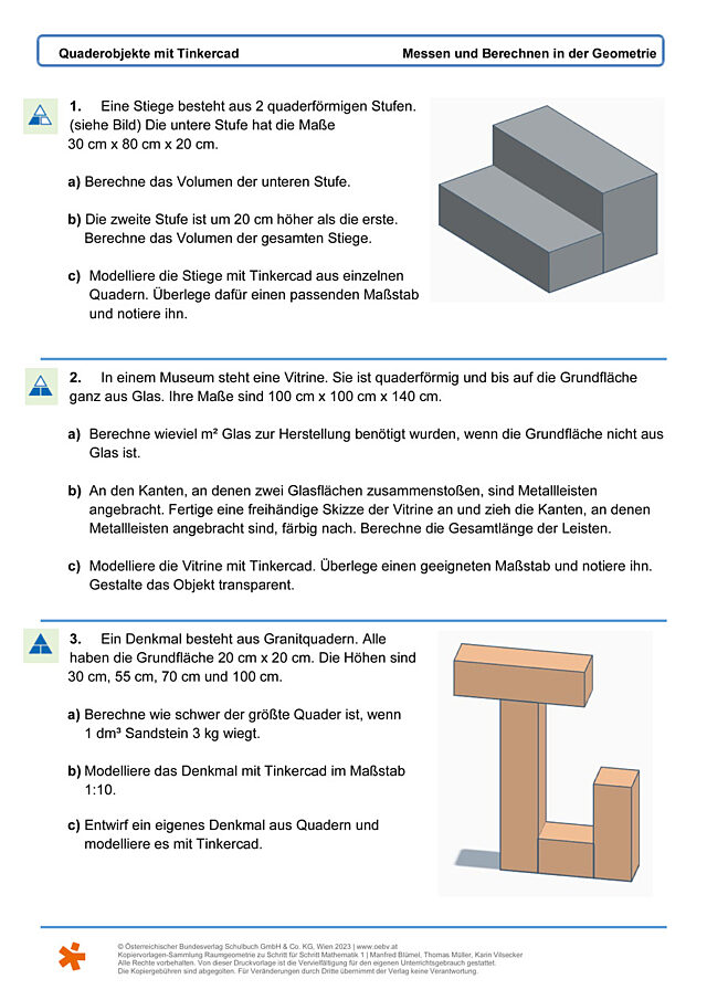 Quaderobjekte mit Tinkercad