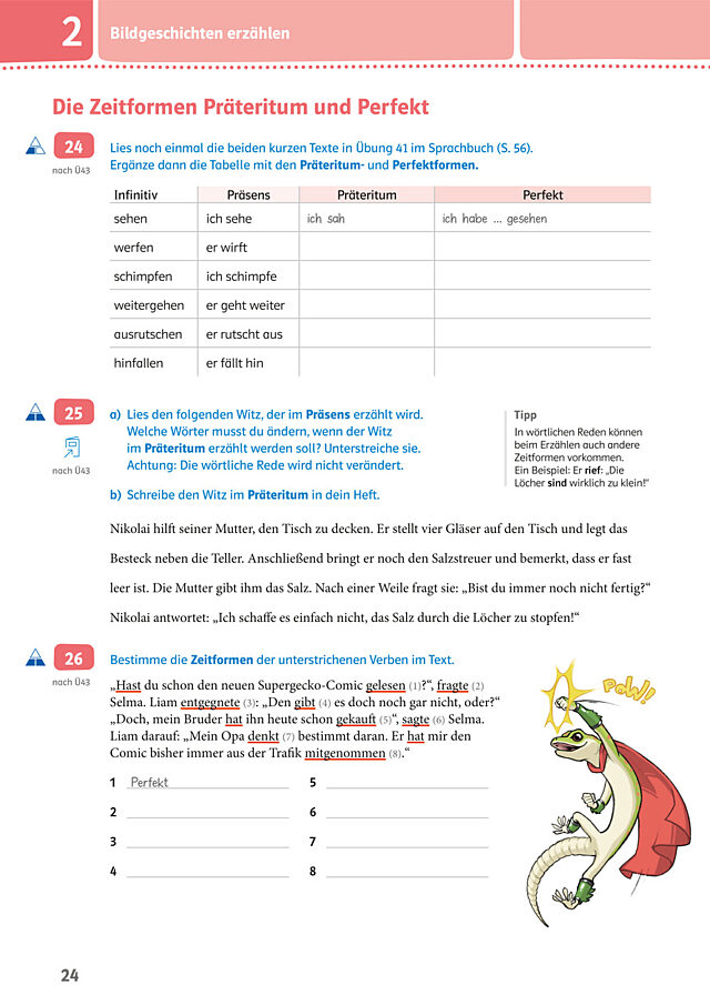 Zeitformen Präteritum und Perfekt