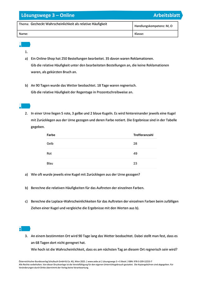 Gecheckt Wahrscheinlichkeit als relative Häufigkeit
