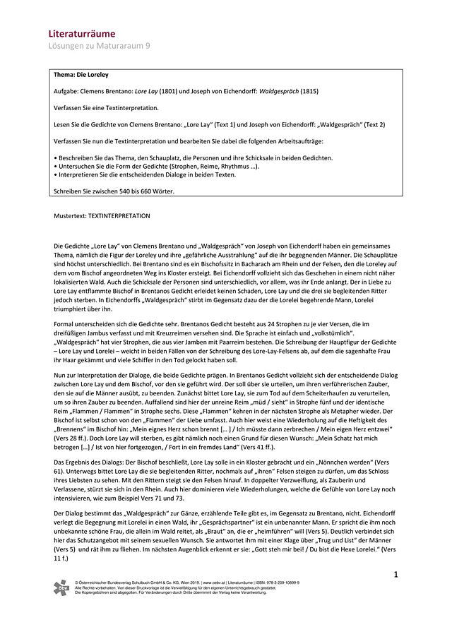 Maturaraum 9 - Die Romantik