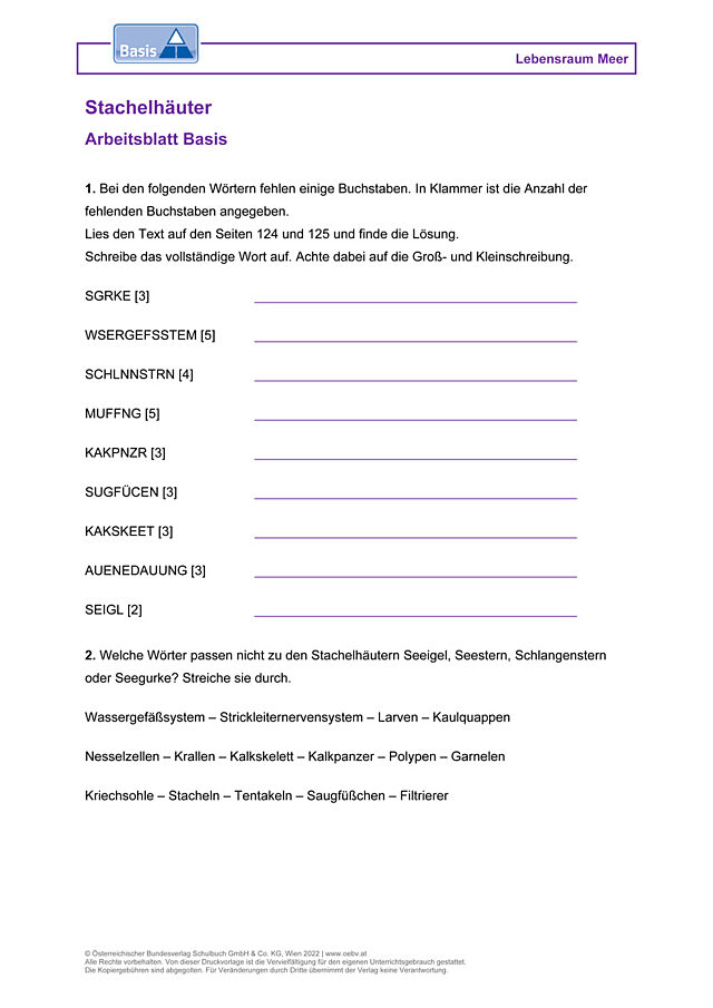 Stachelhäuter