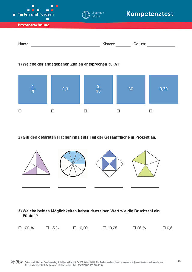 Test Prozentrechnung