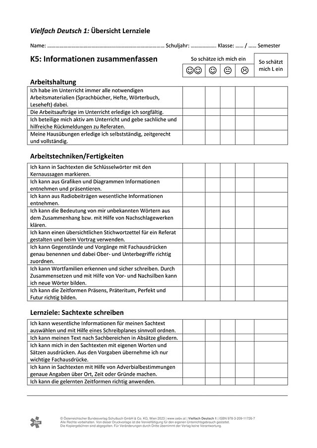 Lernziele Kapitel 5