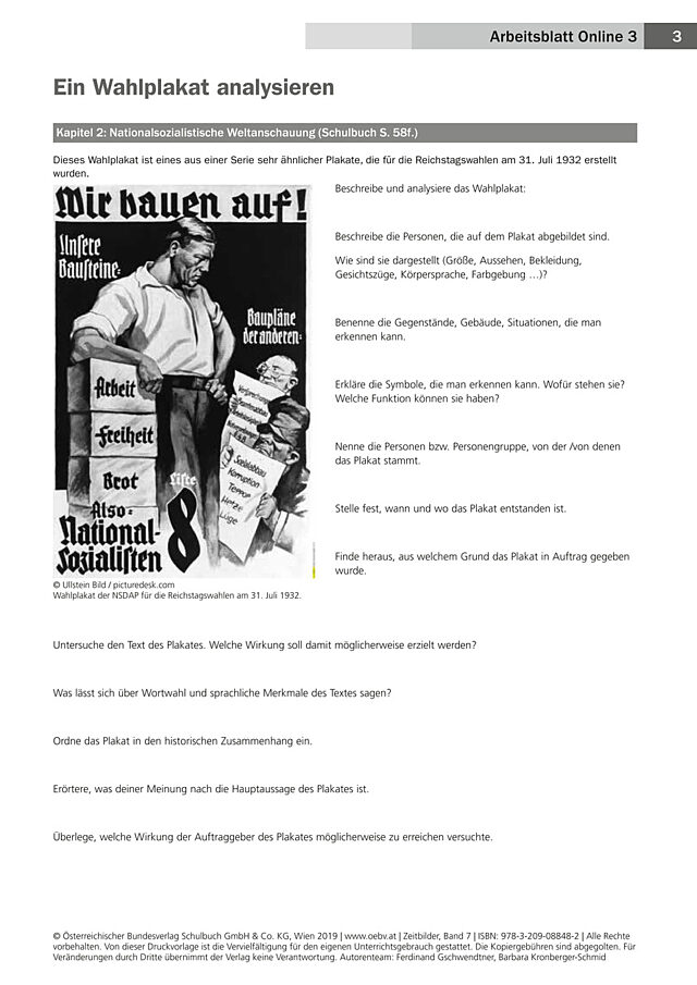 Ein Wahlplakat analysieren