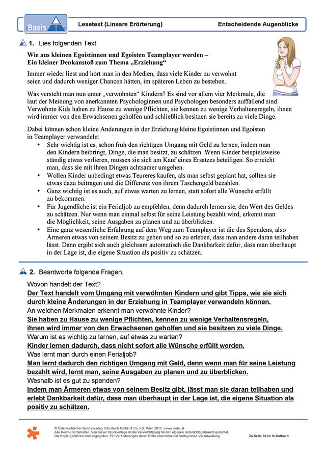 Lesetext (Lineare Erörterung)