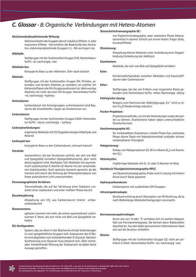 Glossar Kapitel 8