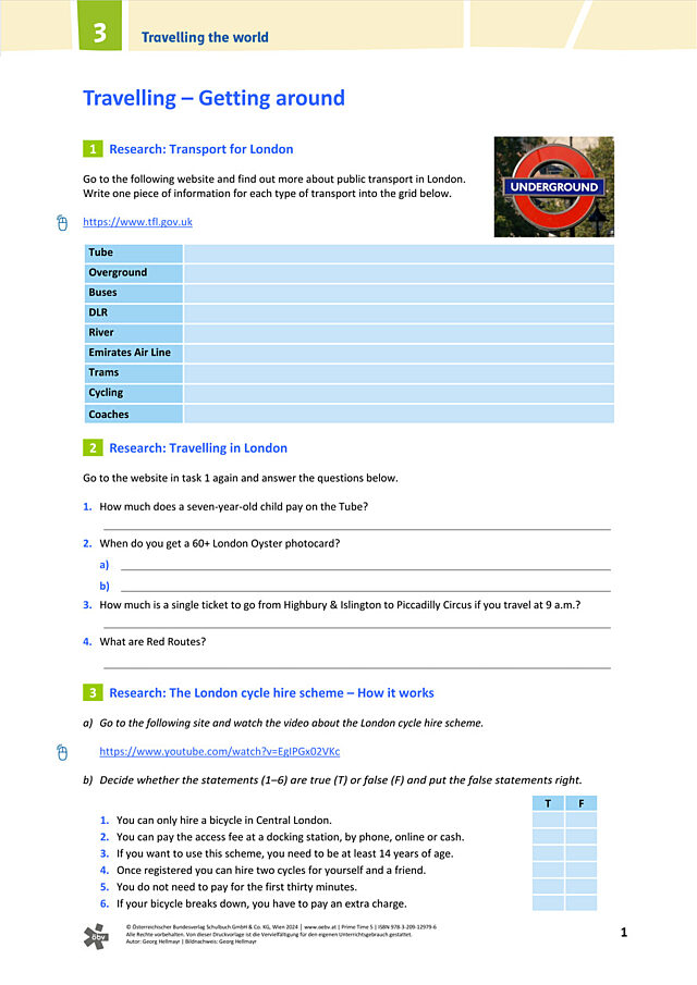 Travelling – Getting around