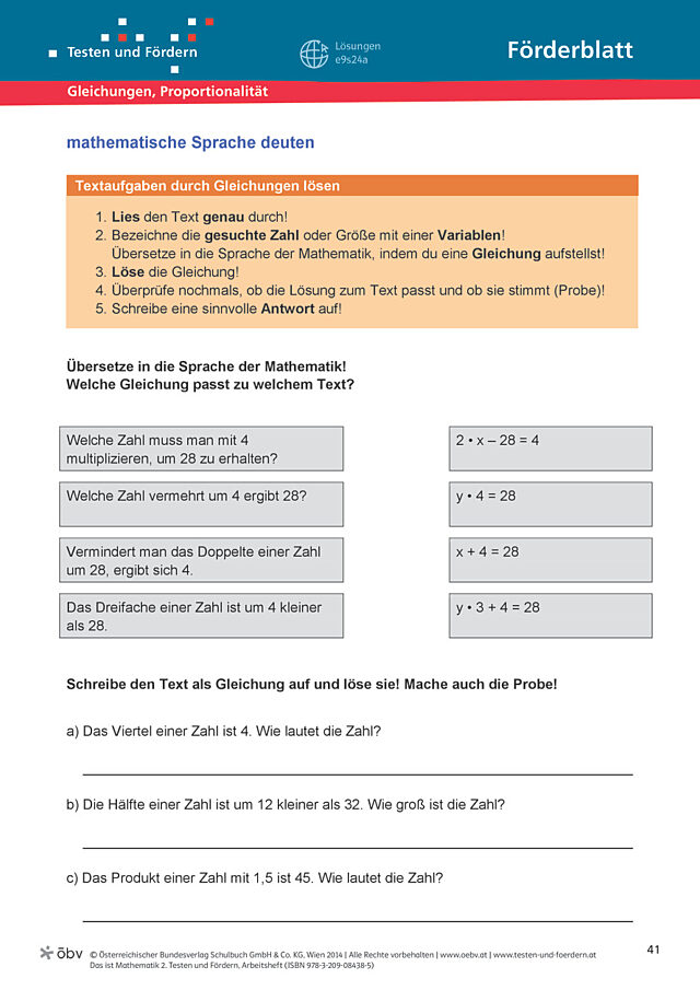 mathematische Sprache deuten