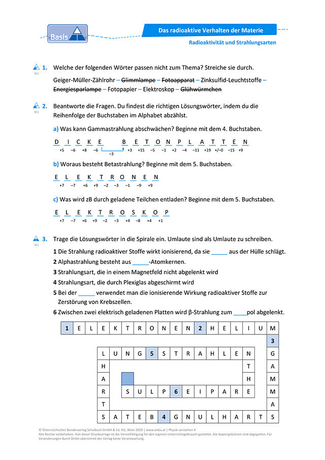 Radioaktivität und Strahlungsarten