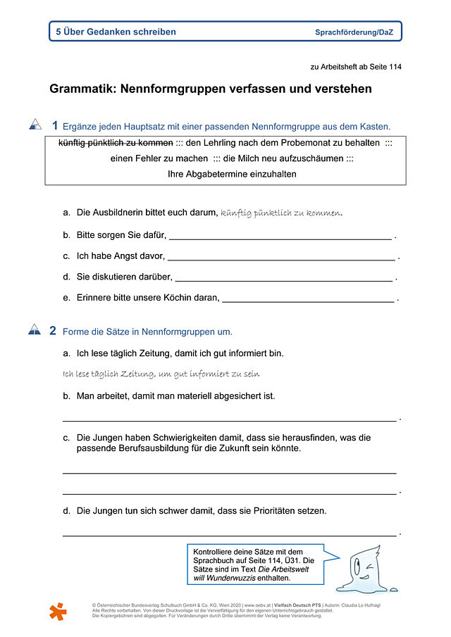 Nennformgruppen verfassen und verstehen