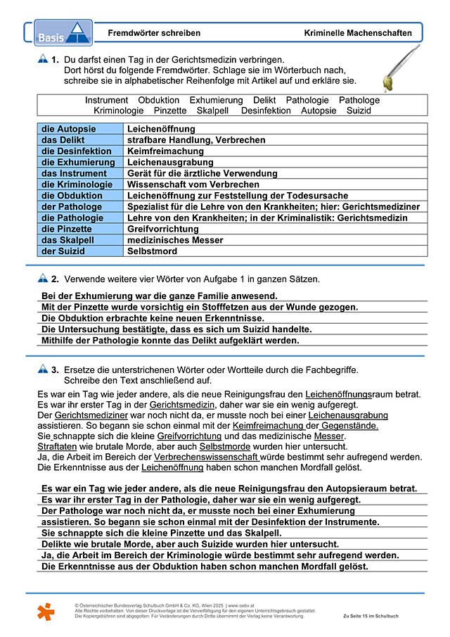 Fremdwörter schreiben