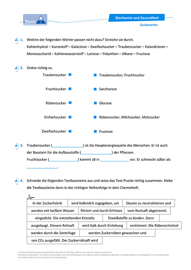 Zuckerarten