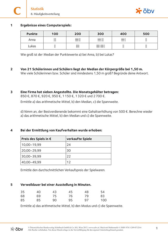8. Häufigkeitsverteilung