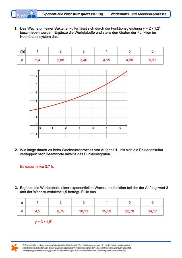 Exponentielle Wachstumsprozesse