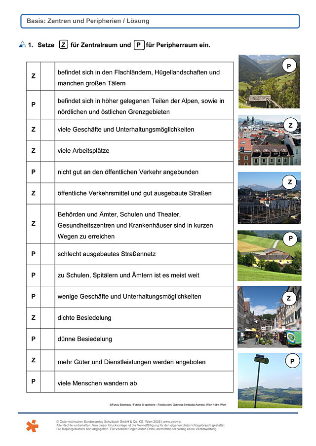 Zentren und Peripherien