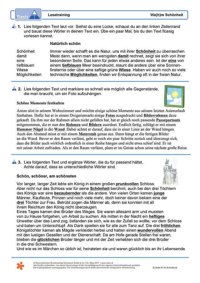 Lesetraining