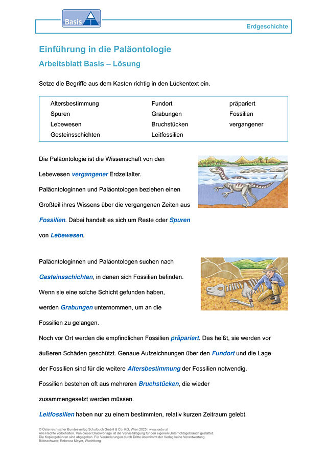 Einführung in die Paläontologie