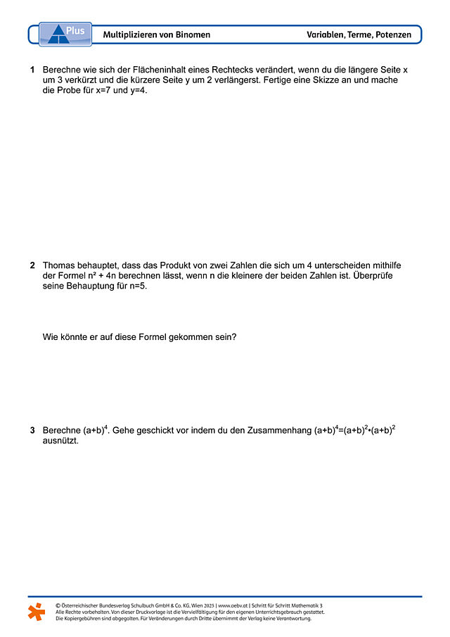 Multiplizieren von Binomen