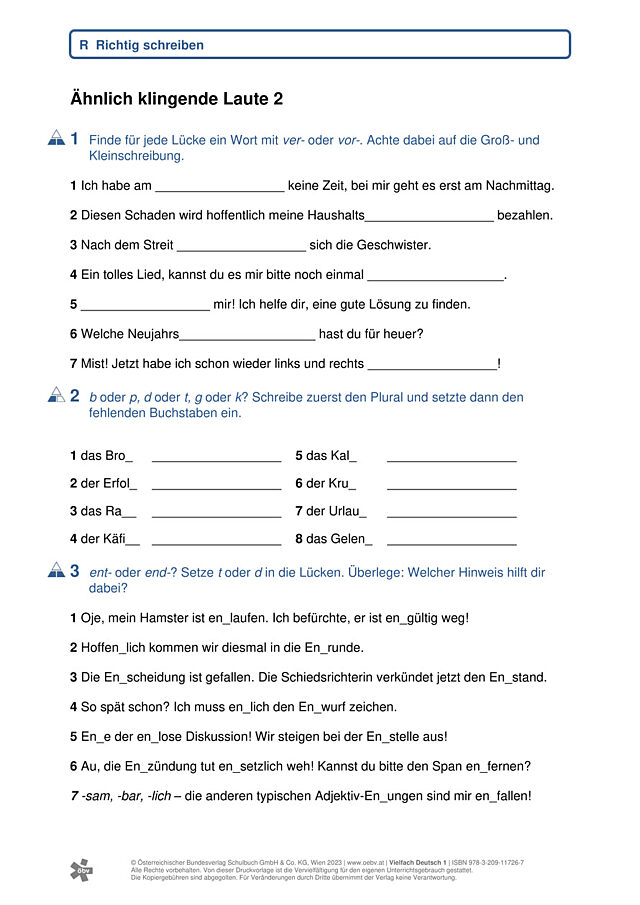 Ähnlich klingende Laute 2