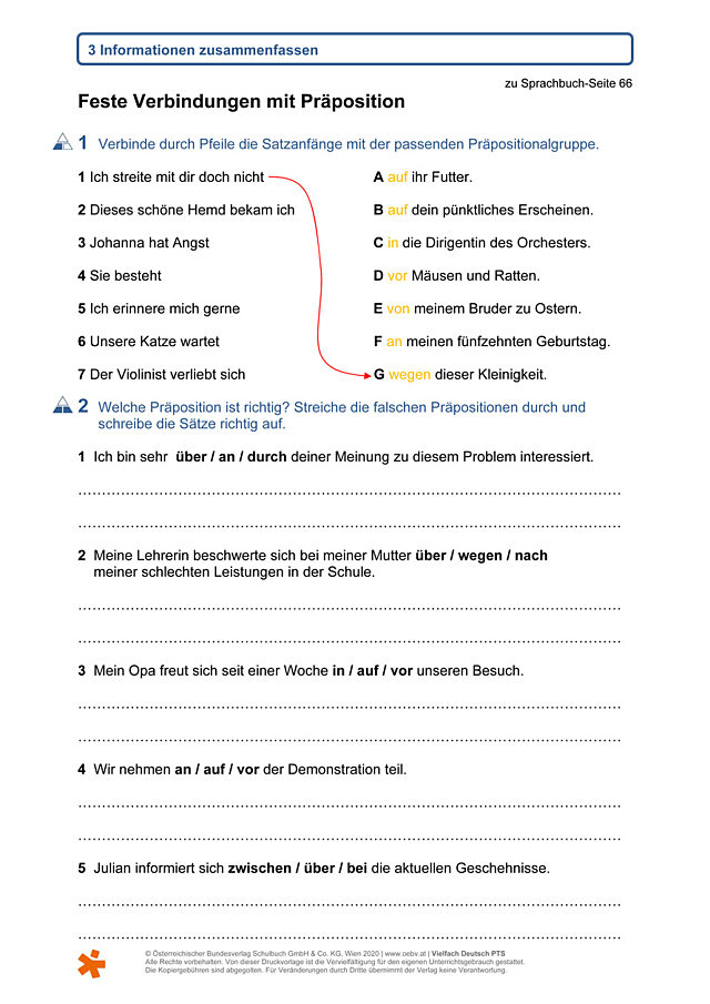 Feste Verbindungen mit Präpositionen