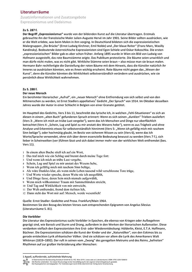 Expressionismus und Dadaismus