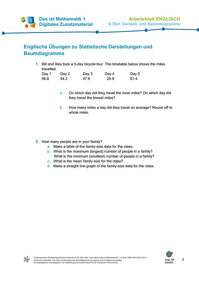 Englisches Ab zu G Statistische Darstellungen und Baumdiagramme