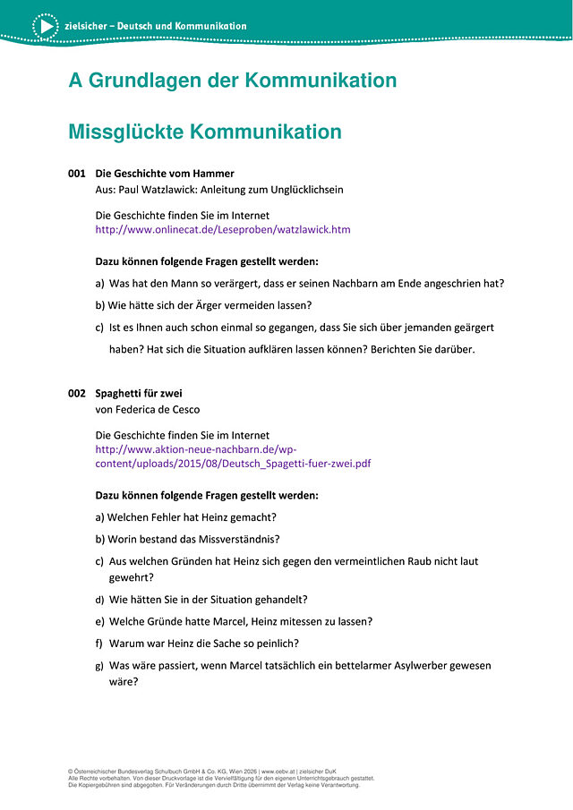 Missglückte Kommunikation