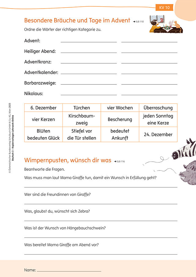 Besondere Bräuche und Tage im Advent, Wimpernpusten, wünsch dir was