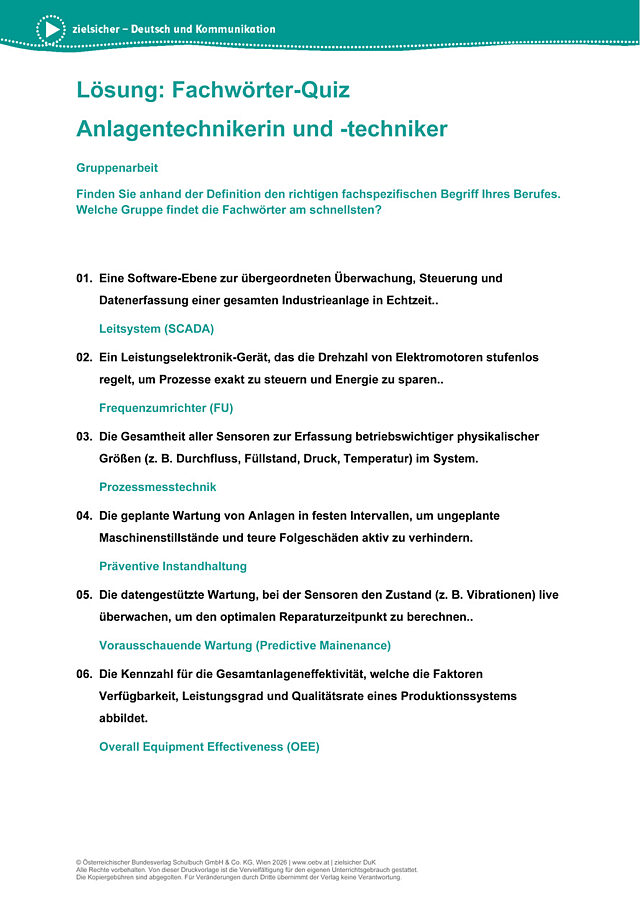 AnlagentechnikerIn