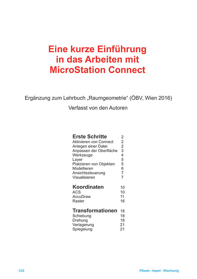 Anleitung für den Einstieg in die CAD-Software MicroStation