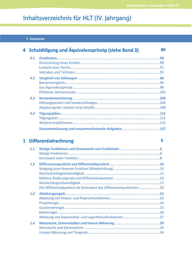 Inhaltsverzeichnisse für HLT