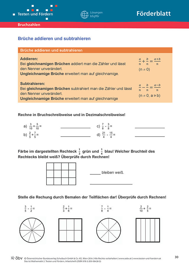 Brüche addieren und subtrahieren