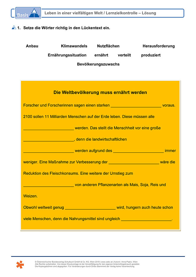 Leben in einer vielfältigen Welt