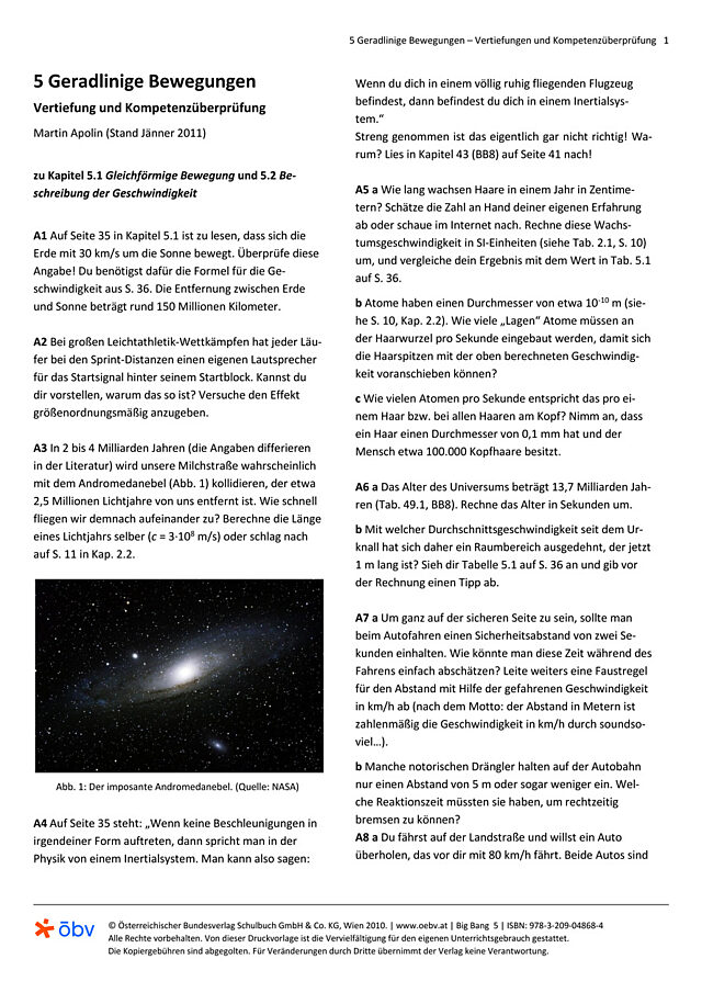 Geradlinige Bewegungen