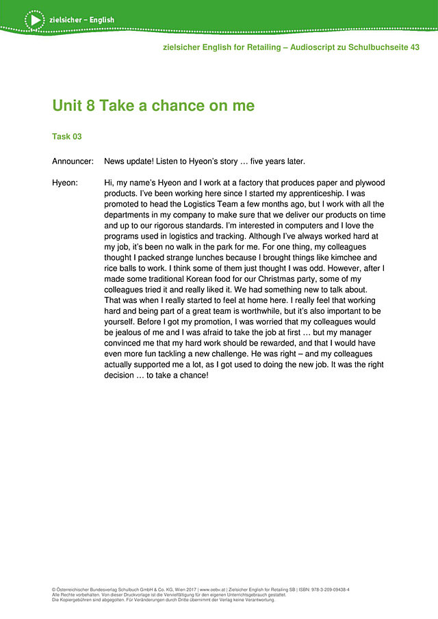 Take a chance on me