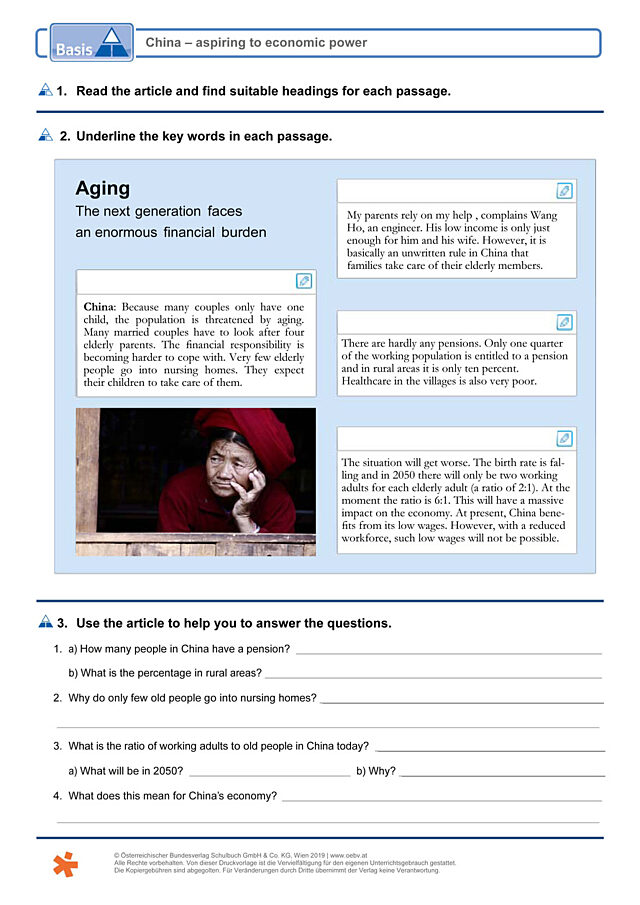 China – aspiring to economic power