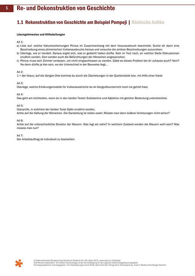Rekonstruktion von Geschichte am Beispiel Pompeji
